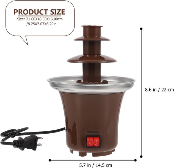 Professionel Chokoladefontæne - Elektrisk Partyfondue Maker med Varmeskål, Nem at Rengøre Design til Bryllupper og Begivenheder