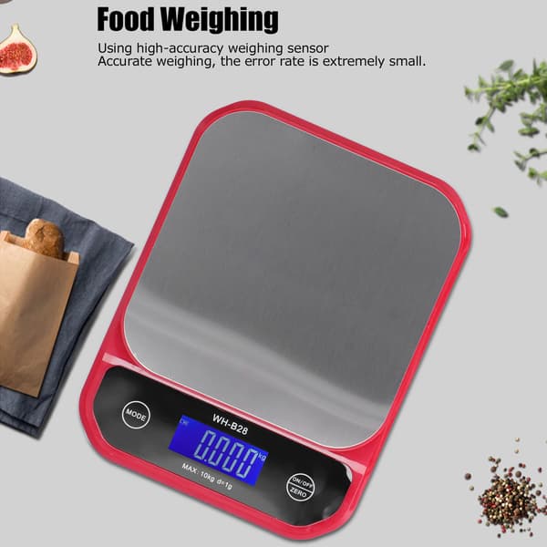 WH-B28 10kg/1g LCD-keittiövaaka elektroninen digitaalinen vaaka kotikäyttöön