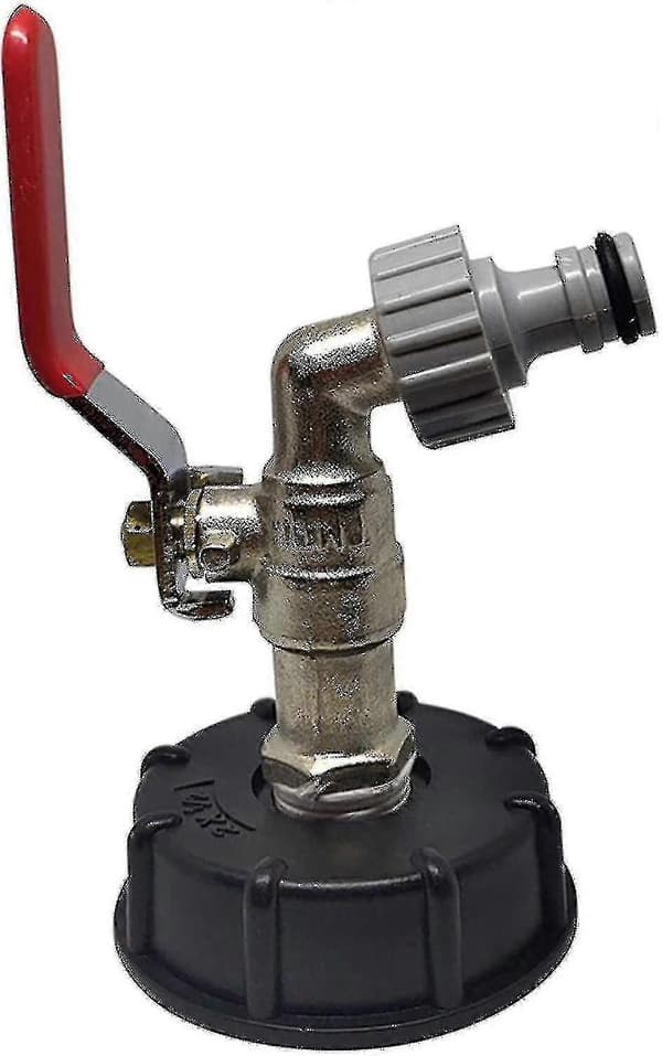 IBC Kran Tankadapter Messing Tote Tank Kran Matkvalitet Avløpsadapter 1/2
