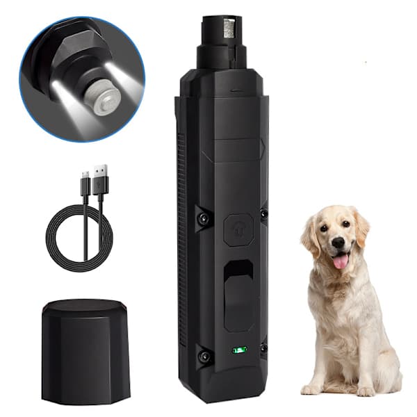 Stille elektrisk negleklipper for hund Svart