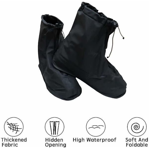 Waterproof shoe covers, rainproof shoe covers, reusable non-slip shoe covers (XXL)
