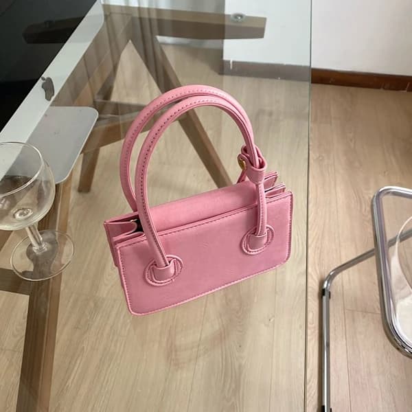 Liten fyrkantig crossbody-väska BLÅ