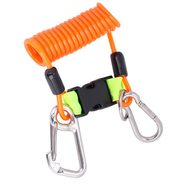 Orange Quick Release Anti Lost Spring Coil Lanyard