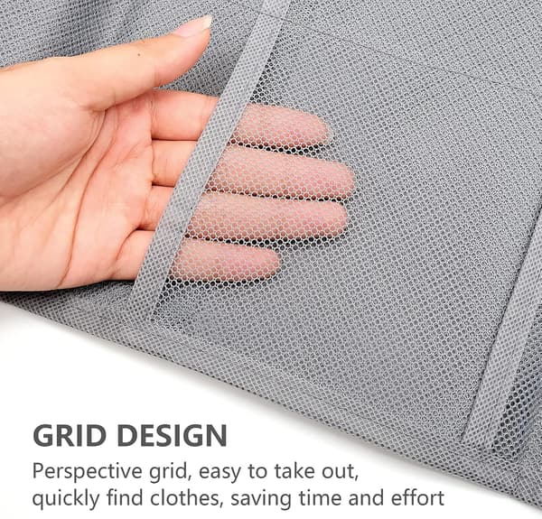 2-pack Hanging Wardrobe Organizer for Underwear, Socks, Bras, 30 Compartments Double-Sided Storage, Foldable and Space-Saving V V V