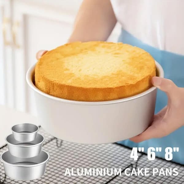 3 stk. runde kakeformer sett Nonstick Bakeverktøy for hjemmekjøkkenbaking
