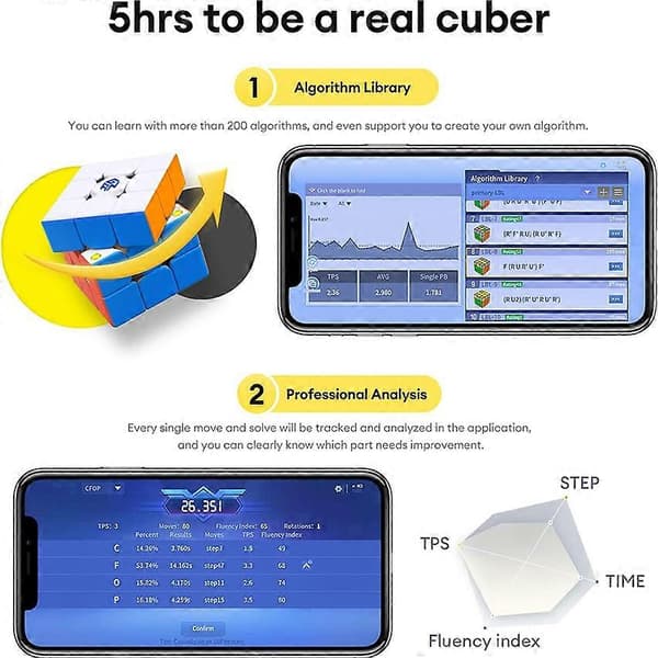 GAN 356 ICarry 3x3 Magnetic Magic Cube 3x3x3 Magnets Smart Speed Cube GAN CUBE Brain Teaser GAN 356 I Carry Educational Toys
