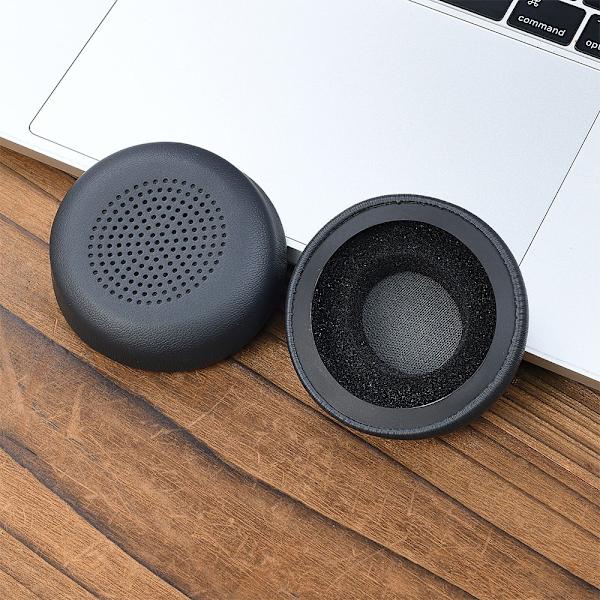 2 stk Erstatningsøreputer Kompatibelt med Logitech Zone Wireless - Grå PU Memory Foam Øreputer Svart