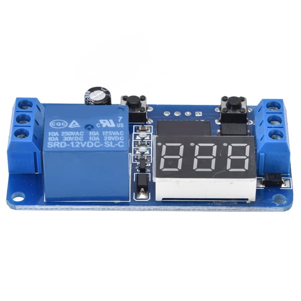12V Tidsstyringsbryter Intermitterende Uendelig MCU Syklus Timing Relémodul med LED-skjerm