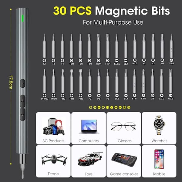 36-in-1 Precision Electric Screwdriver, Cordless Electric Screwdriver