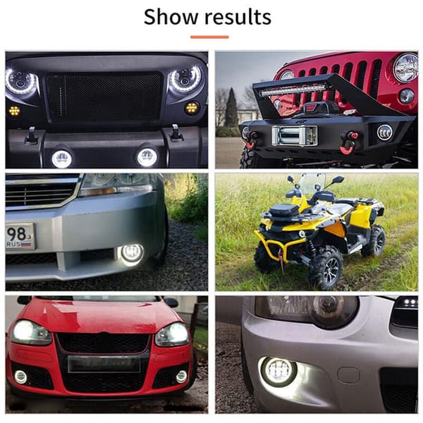 General Motors 4 tommer LED Tåkelys for Jeep Wrangler Jeep JK TJ-2stk