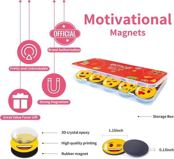 Emoji Magnet Køleskabsmagneter (30 Emoji Magneter)