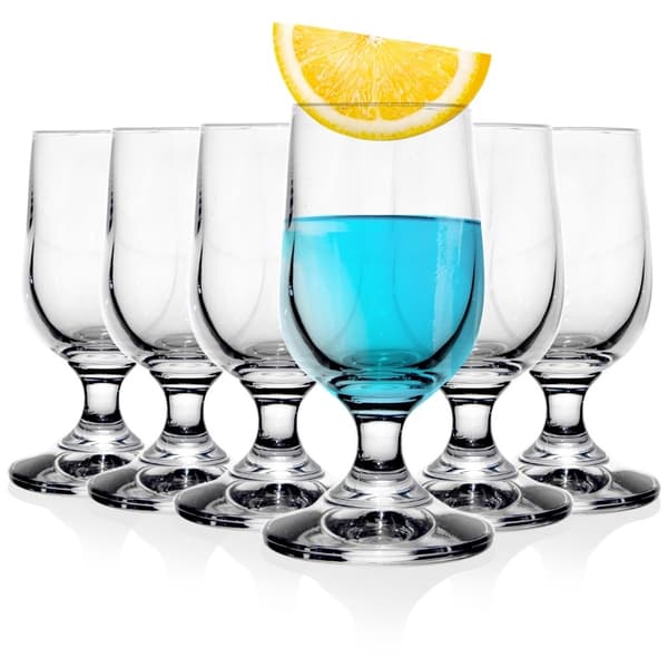 Sett med 6 elegante vinglass - høykvalitetsglass, tåler oppvaskmaskin