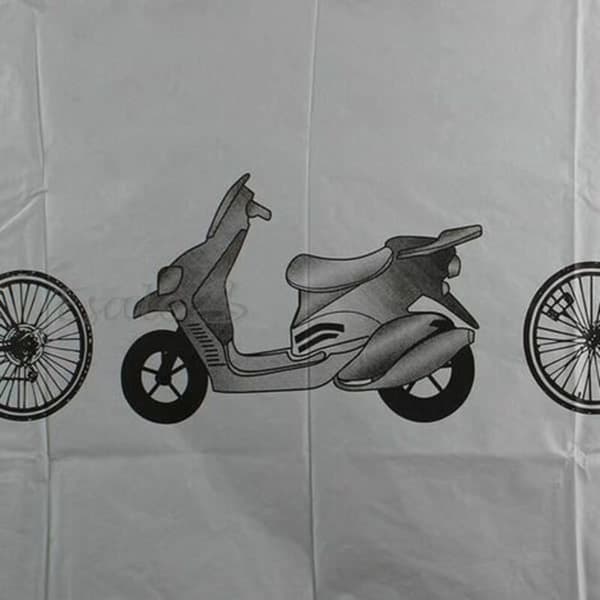Vedenpitävä pressupeite 210x110cm Harmaa skootterin pyörän suojaksi