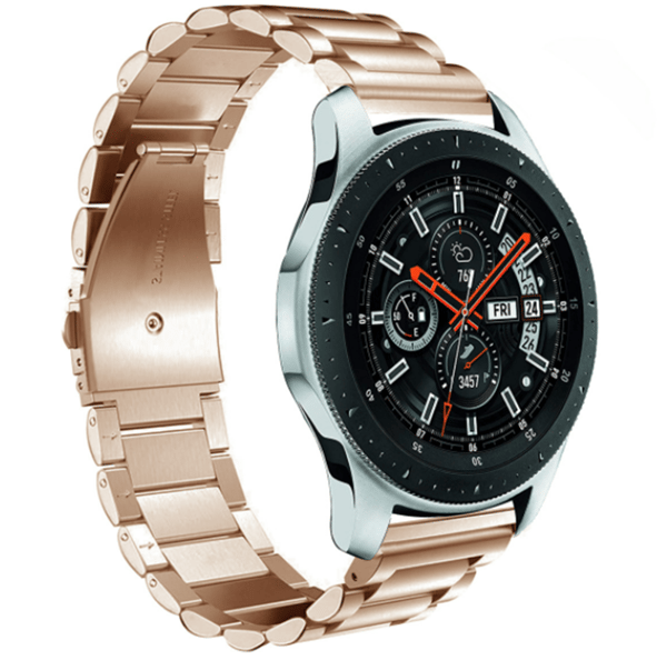 Rem kompatibel med Huawei Watch GT rustfrit stål guld Grå M