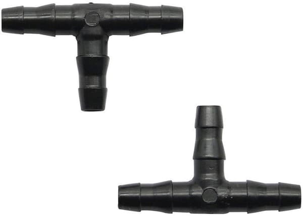 100 Pcs Drip Irrigation Barbed Couplings, 4/7 mm Universal T-shaped Hose Connector, Fits Garden Irrigation System 4/7 mm Drip Hose