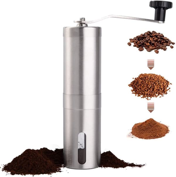 Coffee Grinder, Stainless Steel Grinder with Adjustable