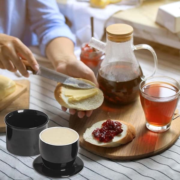 Fransk smørkrukke, holdbart porcelæn, unikt design