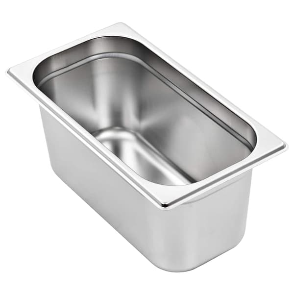 vidaXL Gastronormbeholdere 4 stk. GN 1/3 150 mm rustfrit stål Silver silver