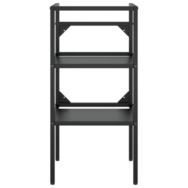 vidaXL Ramme til håndvask sort 40x38x83 cm jern Svart black