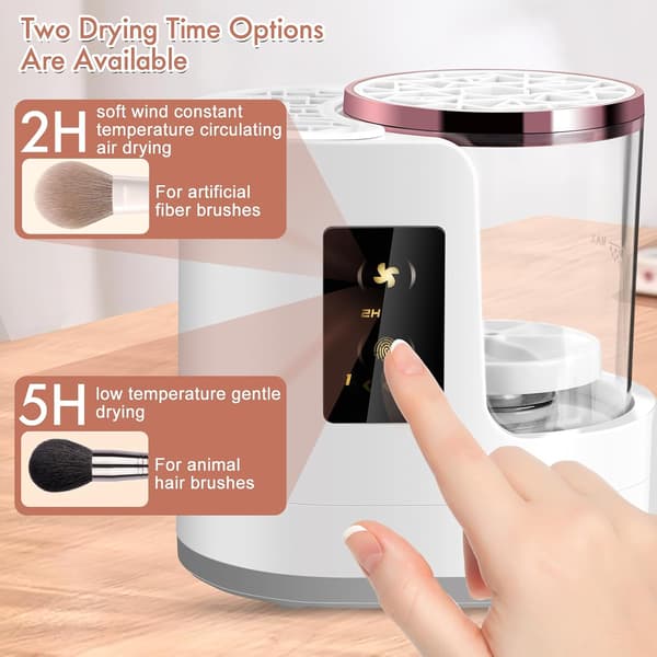 Automatic Makeup Brush Cleaner, 3-in-1 Device with Automatic Drying and Storage Function