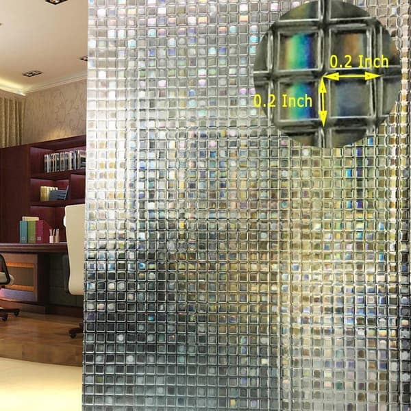 Decorative 3D Window Film for Privacy, Electrostatic Window Film