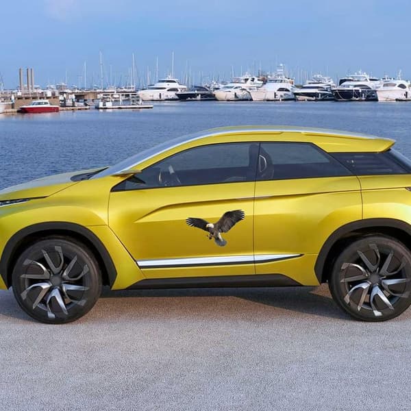 (A) 2 kpl Eagle-autotarrat, vedenpitävät autotarrat, lentävä kotka -vinyylitarra, DIY-tarra