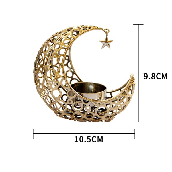 2 stk Måneformede Lysestaker, Metall Lysestake, Rom,ZQKLA-FY-