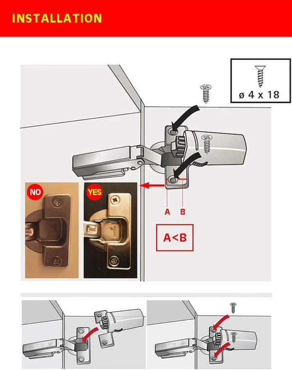 2-pak dæmpere til hængselhus, soft-close hardware, skrue-i