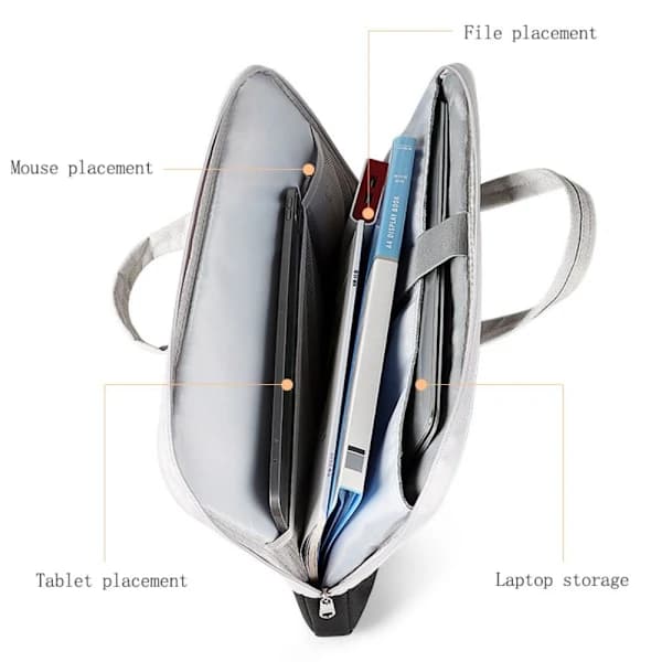 Notebook-portefølje laptopveske etui BLÅ 14-15,4 tommer