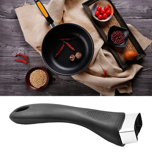 2 Pcs Pot Handle Bakelite Handle Long Replacement Handle with Screw for Kitchen Frying Pan Saucepan Cookware