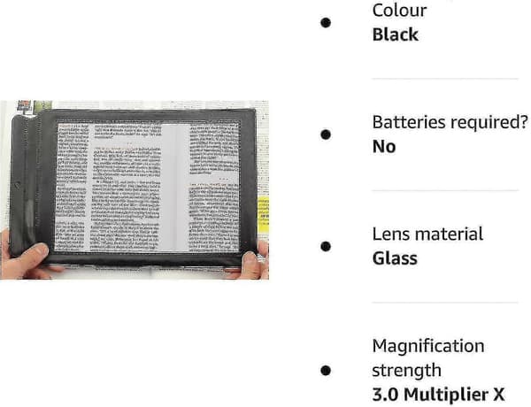 A4 Förstoringsglas Ark Hela Sidan Stort Förstoringsglas Läshjälp Lins