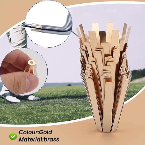 20 stk Golf blekksprutshims Golf messingadapteravstandsstykker Shims for golfskaft Shimadapter Golfkølleskafttilbehør A
