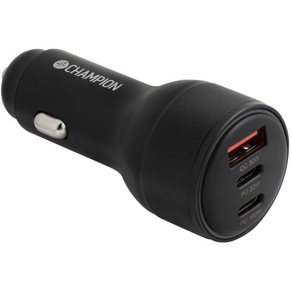 USB-oplader 130W, 3-ports QC/PD, sort