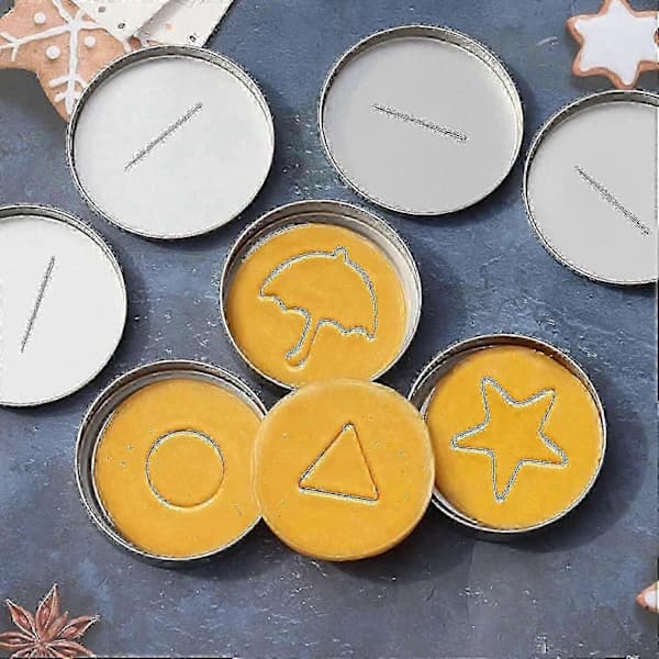 24 stk Blæksprutte Cookie Cutter Spilsæt, Med Blikæske & Nål - KC