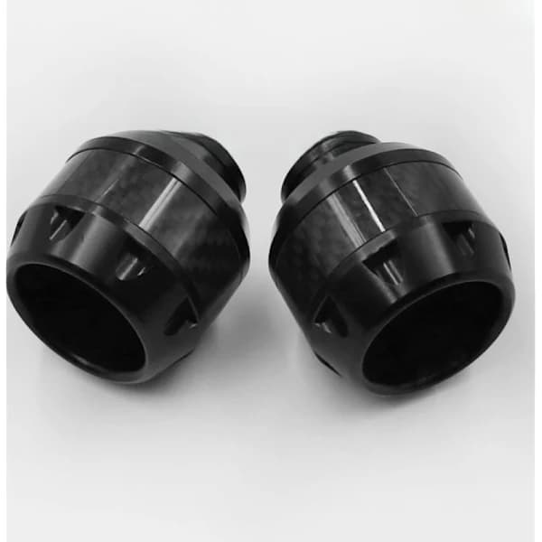 Motorcycle Front Fork Frame Sliders Carbon Fiber CNC Crash Protector for Rider Left and Right Set Black