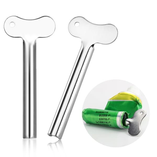 2 stk. tandpasta-rørpresse Silver silver