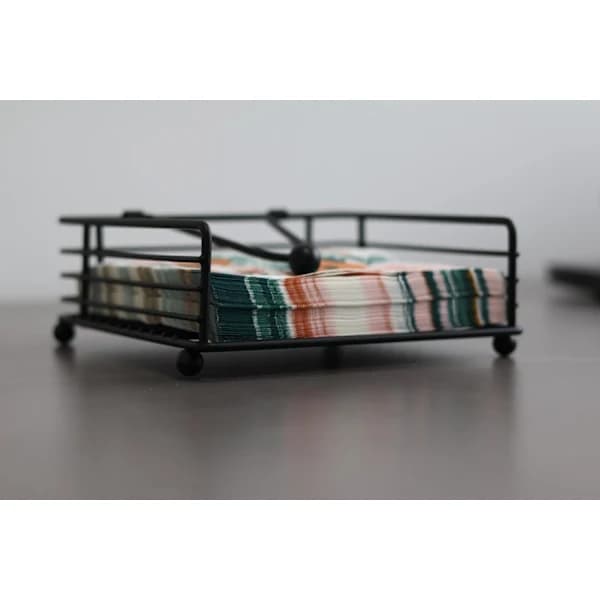 Flat Square Napkin Holder with Lever for Kitchen Restaurant Party