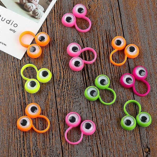 10-pack Fingerögon Nyhet Idéer Leksaker Fingeraktiviteter Ögon Kreativa Fingerdockor