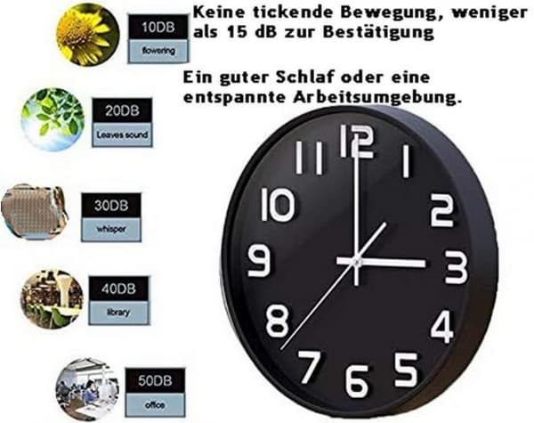 Vægur (egnet til hjem/køkken/kontor/skole)
