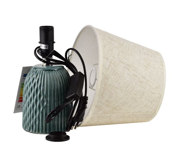 Bordlampe keramikk MONDEX LETI 9,5x20x29 cm grå 1 stk