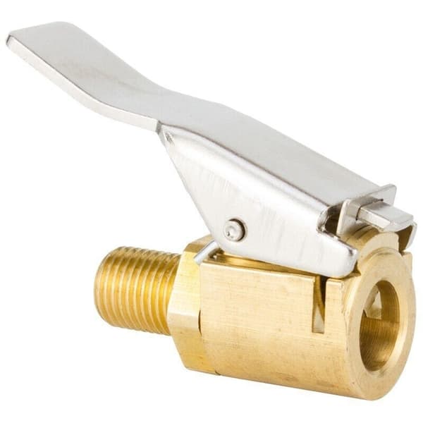 Car Tire Valve Adapter, 2 Pcs Brass Inflator Nozzle, Conversion Head Clamp for Tire Valves, Compatible with All Tire Valves with Valve Thread