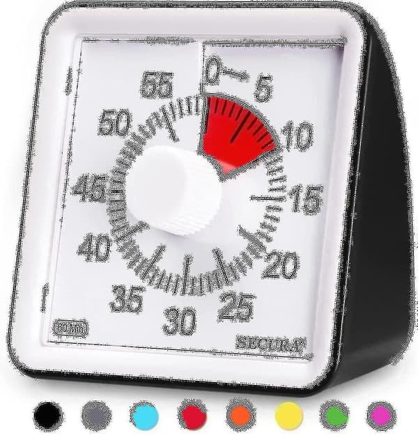 Visuell 60-minutters timer, klasseromsklokke, stille timer for barn og voksne-FF-