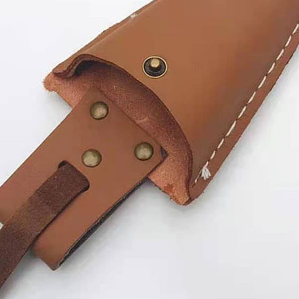 Leather Sheath for Garden Shears and Knives, Belt Loop Compatible with Pruners, Scissors or Garden Tools