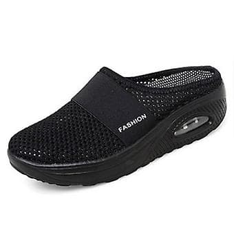 Pustende uformelle slip-on tursko i mesh (41 mørkeblå)