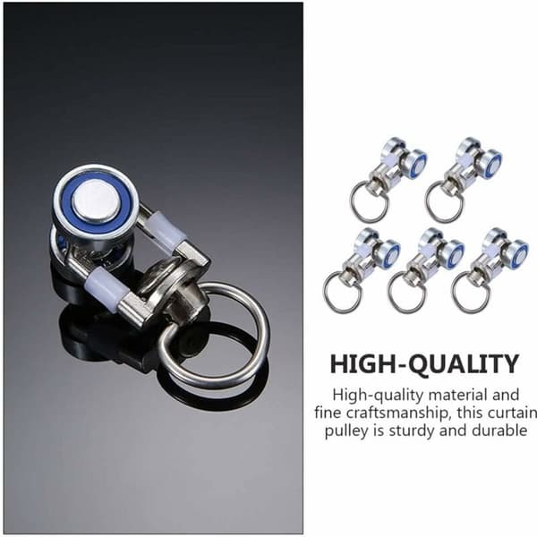 20-pack gardinrullhjul, metallgardinrullhjul, glidhjul