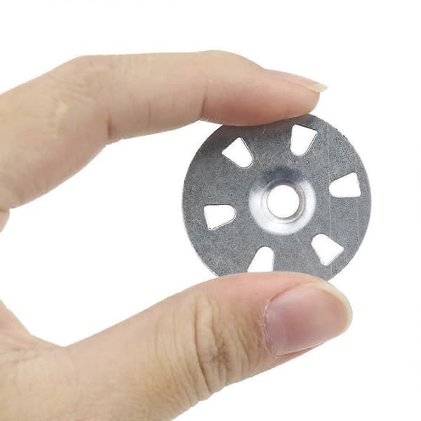 100-pack 35 mm diameter galvaniserade järn Thermoboard isoleringsskivor, fästbrickor för värmeisolering och gipsskivor