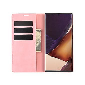 Magnetisk suge læder TPU-etui til Galaxy Note20 Ultra (Pink)