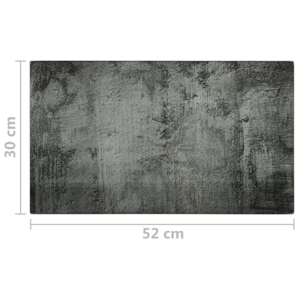 vidaXL Chopping Board 2 pcs with Concrete Pattern Tempered Glass grå gray