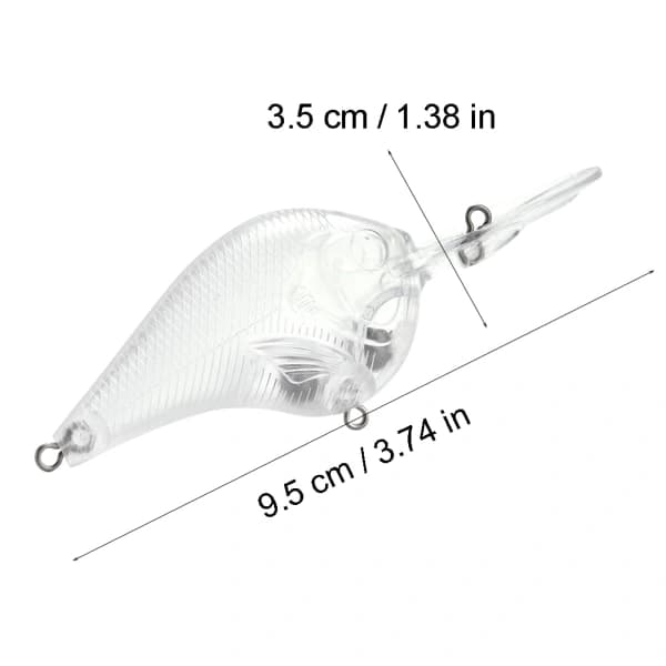 10 stk. Tomme Crankbait Umalede Hårde Lokkemad Fiskelokker Tilbehør til DIY