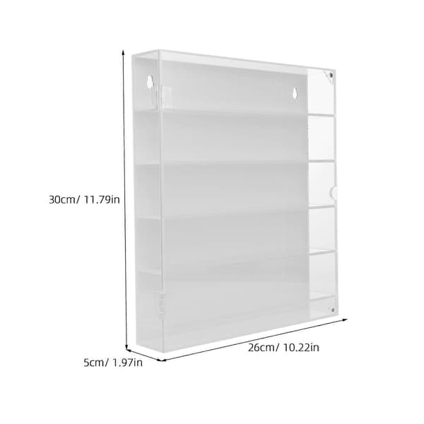 Acrylic Display Case for Toy Cars: 5-Tier Wall-Mounted Organizer - Clear Multi-Layer Storage Cabinet for Model Cars - Dustproof Collection Box for Figures